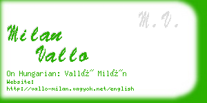 milan vallo business card